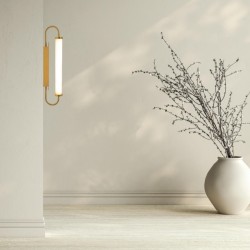 25152 LED ΦΩΤΙΣΤΙΚΟ ΤΟΙΧΟΥ 12W ΜΠΡΟΝΖΕ - ΟΠΑΛ ΓΥΑΛΙ