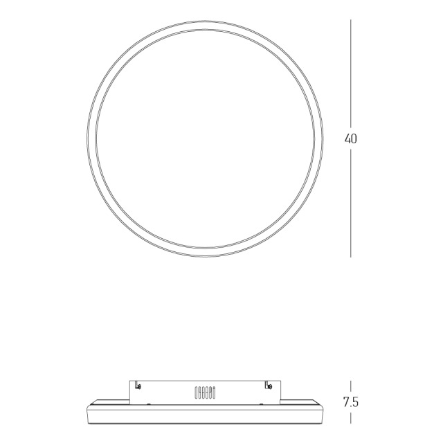 25161 LED ΦΩΤΙΣΤΙΚΟ ΟΡΟΦΗΣ 23W 2700K-3000K-4000K ΑΣΗΜΙ