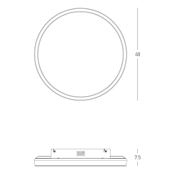 25163 LED ΦΩΤΙΣΤΙΚΟ ΟΡΟΦΗΣ 23W 2700K-3000K-4000K ΜΑΥΡΟ