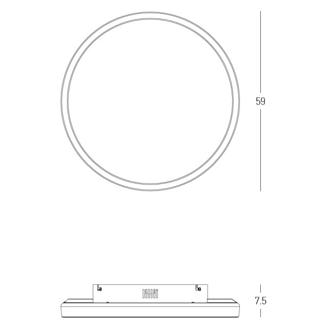 25164 LED ΦΩΤΙΣΤΙΚΟ ΟΡΟΦΗΣ 38W 2700K-3000K-4000K ΧΡΥΣΟ