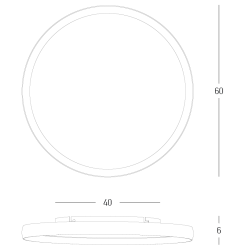 25188 LED ΦΩΤΙΣΤΙΚΟ ΟΡΟΦΗΣ 40W 2700K-3000K-4000K ΛΕΥΚΟ & ΧΡΥΣΟ ΑΛΟΥΜΙΝΙΟ