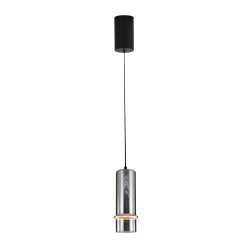 2533 LED ΚΡΕΜΑΣΤΟ ΜΟΝΟΦΩΤΟ ΦΩΤΙΣΤΙΚΟ 6W 3000K ΜΑΥΡΟ -ΦΙΜΕ ΓΥΑΛΙ