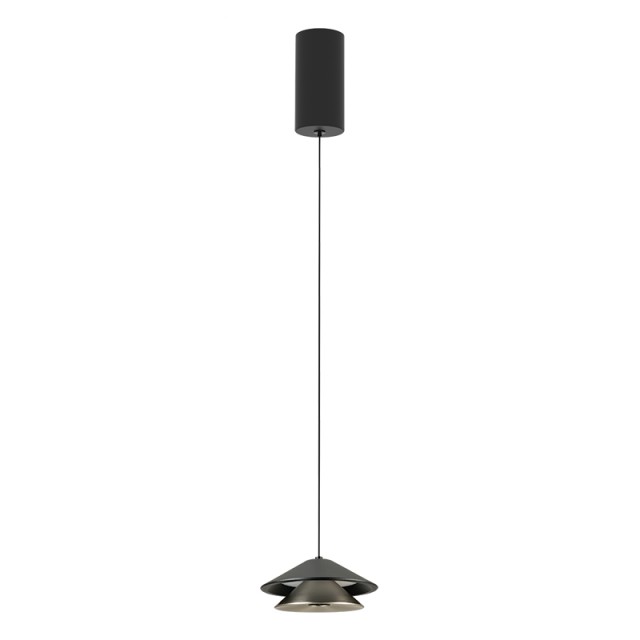 25348 LED ΚΡΕΜΑΣΤΟ ΜΟΝΟΦΩΤΟ ΦΩΤΙΣΤΙΚΟ 9W ΣΑΓΡΕ ΜΑΥΡΟ - ΝΙΚΕΛ