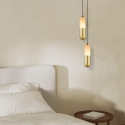 2545 LED ΚΡΕΜΑΣΤΟ ΜΟΝΟΦΩΤΟ ΦΩΤΙΣΤΙΚΟ 7W 3000K ΑΛΑΒΑΣΤΡΟ - ΟΡΕΙΧΑΛΚΟ