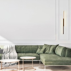 2560 LED ΦΩΤΙΣΤΙΚΟ ΤΟΙΧΟΥ 26W 3000K ΜΑΥΡΟ - ΧΡΥΣΟ