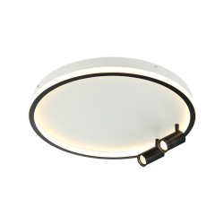 22014 LED ΦΩΤΙΣΤΙΚΟ ΟΡΟΦΗΣ ΕΣΩΤΕΡΙΚΟΥ ΧΩΡΟΥ 61W + 2X5W 3000K ΜΑΥΡΟ ΜΑΤ ΑΛΟΥΜΙΝΙΟ - ΜΕΤΑΛΛΟ