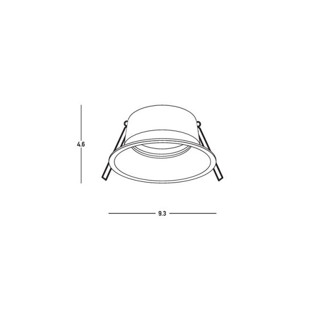 DOWNLIGHT RECESSED SPOT LAMP GU10 MAX 40W WHITE MOVABLE