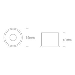 WHITE GU10 50W BLACK REFLECTOR DARK LIGHT