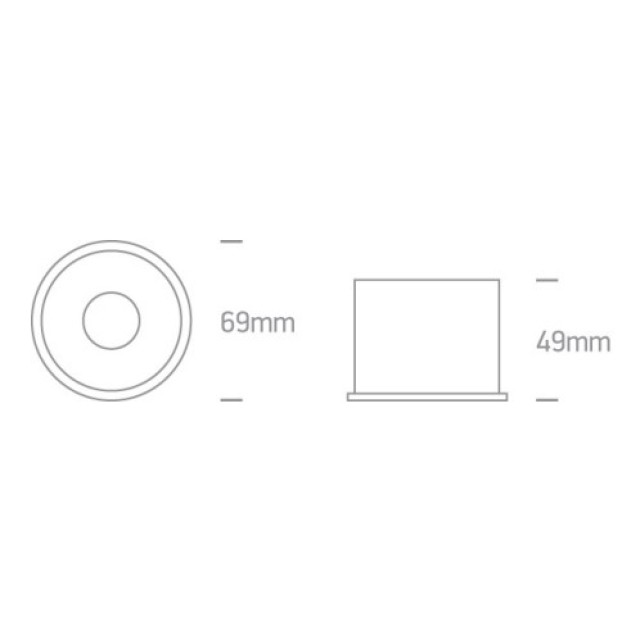 WHITE GU10 50W BLACK REFLECTOR DARK LIGHT