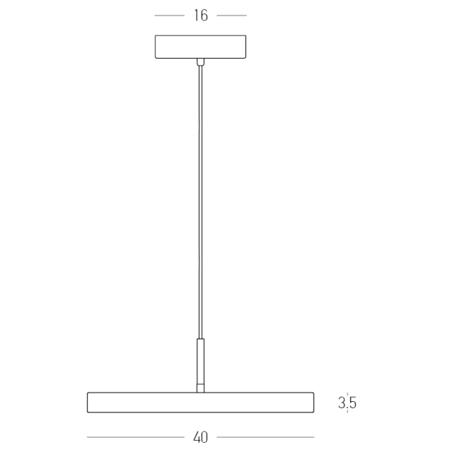 25145 LED ΚΡΕΜΑΣΤΟ ΜΟΝΟΦΩΤΟ ΦΩΤΙΣΤΙΚΟ 18W ΜΑΥΡΟ - ΟΡΕΙΧΑΛΚΙΝΗ ΑΠΟΧΡΩΣΗ