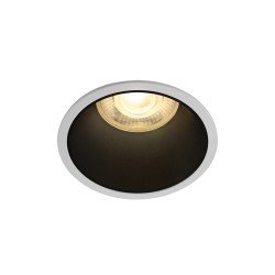 WHITE GU10 50W BLACK REFLECTOR DARK LIGHT