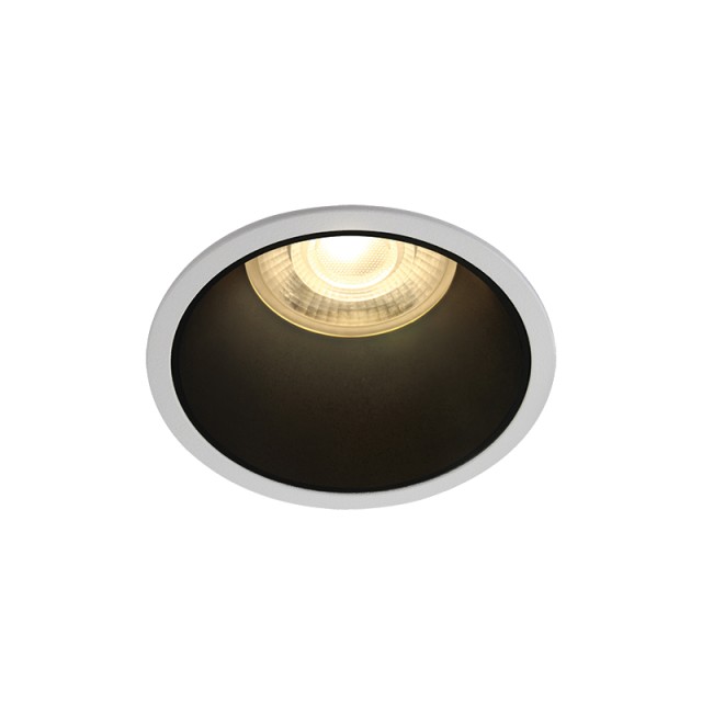WHITE GU10 50W BLACK REFLECTOR DARK LIGHT