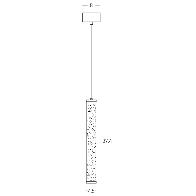 2540 LED ΚΡΕΜΑΣΤΟ ΜΟΝΟΦΩΤΟ ΦΩΤΙΣΤΙΚΟ 15W 3000K TRIAC ΑΛΑΒΑΣΤΡΟ-ΜΑΥΡΟ