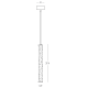 2540 LED ΚΡΕΜΑΣΤΟ ΜΟΝΟΦΩΤΟ ΦΩΤΙΣΤΙΚΟ 15W 3000K TRIAC ΑΛΑΒΑΣΤΡΟ-ΜΑΥΡΟ
