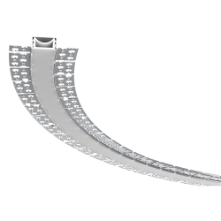 SIDE BENDING ALUMINIUM PROFILE WITH SILICON TUBE DIFFUSER 2M