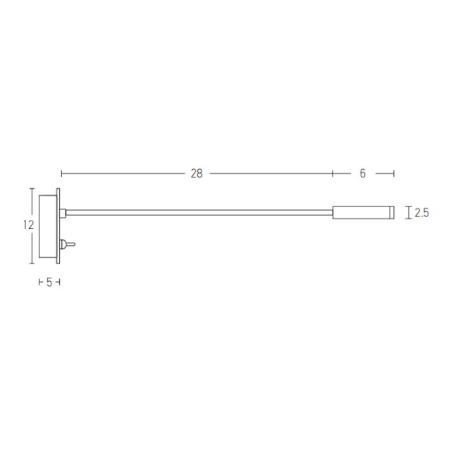 RECESSED READING LAMP LED 3W 3000K