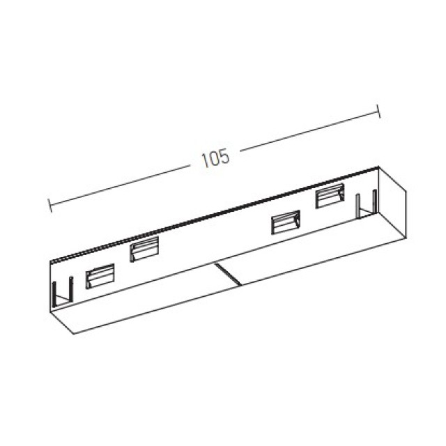 20103-W ΛΕΥΚΟΣ ΑΝΤΑΠΤΟΡΑΣ 105Χ23Χ23mm ΓΙΑ 48V ΜΑΓΝΗΤΙΚΑ ΣΥΣΤΗΜΑΤΑ ΦΩΤΙΣΜΟΥ