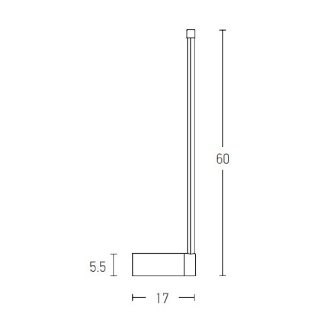 20114 LED ΦΩΤΙΣΤΙΚΟ ΤΟΙΧΟΥ 12W 3000K ΜΑΥΡΟ ΜΑΤ ΑΛΟΥΜΙΝΙΟ - ΑΚΡΥΛΙΚΟ
