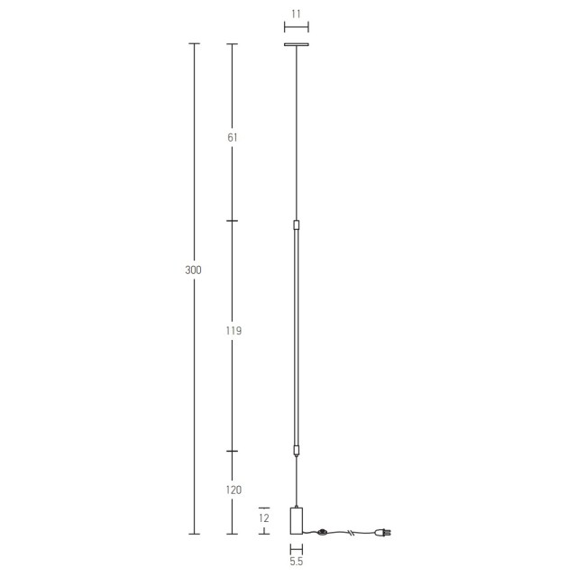 20184 ΜΟΝΟΦΩΤΟ ΚΡΕΜΑΣΤΟ ΦΩΤΙΣΤΙΚΟ LED 19W 3000K ΜΑΥΡΟ ΑΛΟΥΜΙΝΙΟ