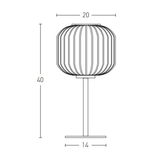 20252 ΛΑΜΠΑ ΤΡΑΠΕΖΙΟΥ E27 GLASS ΜΕΤΑΛΛΟ-ΓΥΑΛΙ 