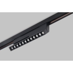 20291 ΜΑΥΡΟ ΡΥΘΜΙΖΟΜΕΝΟ ΜΑΓΝΗΤΙΚΟ LED GRILLE ΣΠΟΤ ΦΩΤΙΣΜΟΥ 12W 3000K DALI ΓΙΑ ΜΑΓΝΗΤΙΚΑ ΣΥΣΤΗΜΑΤΑ ΦΩΤΙΣΜΟΥ 48V