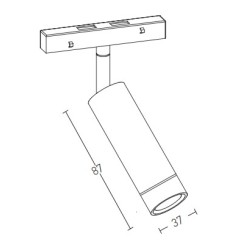20401WD LED ΜΑΓΝΗΤΙΚΟ ΣΠΟΤ ΦΩΤΙΣΜΟΥ 7W 3000K ΛΕΥΚΟ DALI DIMAMBLE