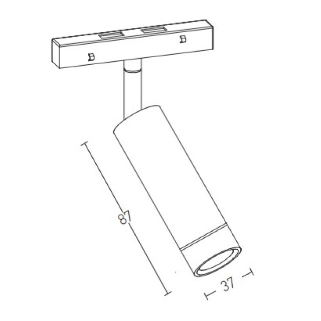 20401WD LED ΜΑΓΝΗΤΙΚΟ ΣΠΟΤ ΦΩΤΙΣΜΟΥ 7W 3000K ΛΕΥΚΟ DALI DIMAMBLE