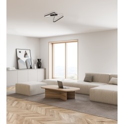 2064 LED ΦΩΤΙΣΤΙΚΟ ΟΡΟΦΗΣ 45W 3000K ΜΕΤΑΛΛΟ - ΣΙΛΙΚΟΝΗ- ΣΑΓΡΕ ΜΑΥΡΟ