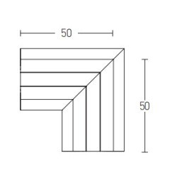 2084W-C1 RECESSED CORNER CONNECTOR VERTICAL WHITE