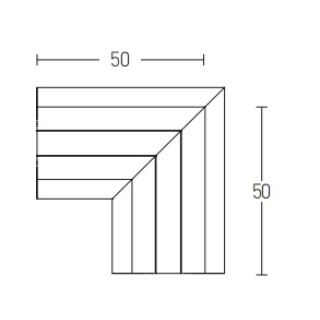 2084W-C1 RECESSED CORNER CONNECTOR VERTICAL WHITE