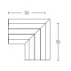 2084W-C1 RECESSED CORNER CONNECTOR VERTICAL WHITE