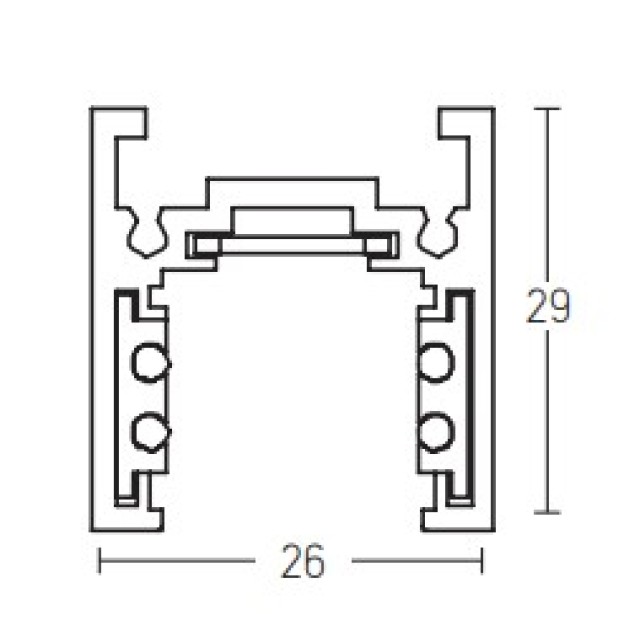 2085W-3 ΧΑΜΗΛΟ ΜΑΓΝΗΤΙΚΟ ΠΡΟΦΙΛ ΟΡΟΦΗΣ 3M ΛΕΥΚΟ