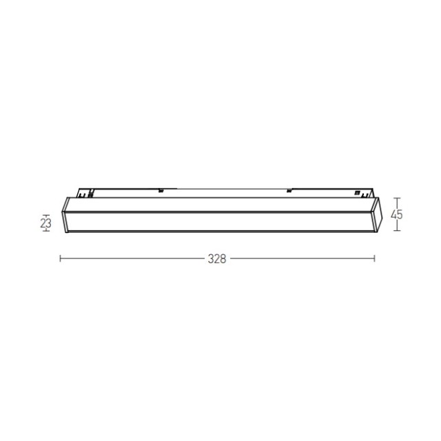2087 ΜΑΥΡΟ LED ΜΑΓΝΗΤΙΚΟ ΔΙΑΧΥΤΟ ΦΩΤΙΣΤΙΚΟ 12W 3000K DALI DIMMABLE ΓΙΑ 48V ΜΑΓΝΗΤΙΚΕΣ ΡΑΓΕΣ