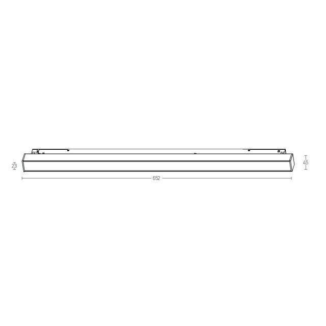 2089 ΜΑΥΡΟ LED ΜΑΓΝΗΤΙΚΟ ΔΙΑΧΥΤΟ ΦΩΤΙΣΤΙΚΟ 20W 3000K DALI DIMMABLE ΓΙΑ 48V ΜΑΓΝΗΤΙΚΕΣ ΡΑΓΕΣ
