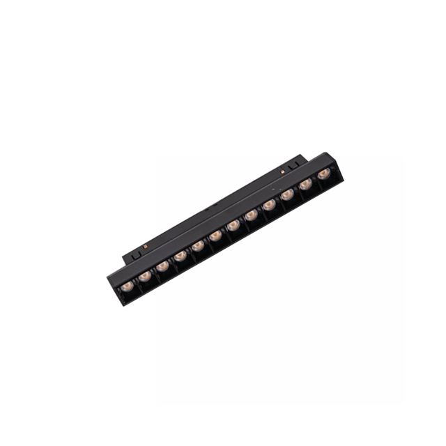 2091-27B ΜΑΥΡΟ LED ΜΑΓΝΗΤΙΚΟ GRILLE ΣΠΟΤ ΦΩΤΙΣΜΟΥ 8W 2700K DALI DIMMABLE ΓΙΑ 48V ΜΑΓΝΗΤΙΚΕΣ ΡΑΓΕΣ
