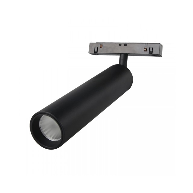 2095 ΜΑΥΡΟ LED ΣΠΟΤ ΦΩΤΙΣΜΟΥ 15W 3000K ΓΙΑ 48V ΜΑΓΝΗΤΙΚΕΣ ΡΑΓΕΣ