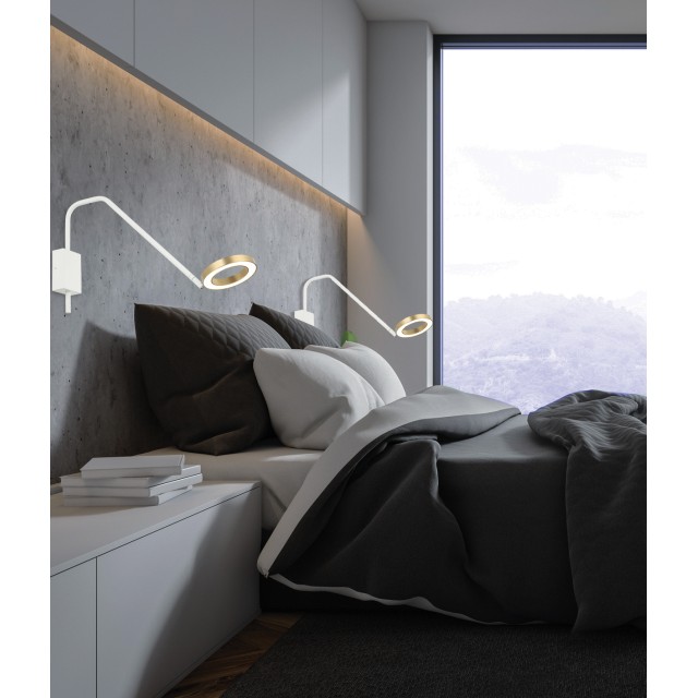 22043 ΕΠΙΤΟΙΧΙΟ LED ΦΩΤΙΣΤΙΚΟ ΞΕΝΟΔΟΧΕΙΟΥ 7W 3000K ΑΛΟΥΜΙΝΙΟ ΛΕΥΚΟ ΧΡΥΣΟ