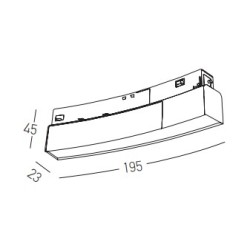 22093 ΜΑΥΡΟ ΜΑΓΝΗΤΙΚΟ ΔΙΑΧΥΤΟ ΦΩΣ 8W 3000K DIMMABLE ΓΙΑ 48V ΜΑΓΝΗΤΙΚΕΣ ΚΑΜΠΥΛΩΤΕΣ ΡΑΓΕΣ 600ΜΜ