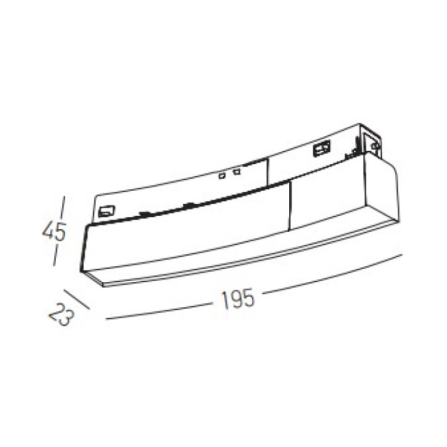 22093 ΜΑΥΡΟ ΜΑΓΝΗΤΙΚΟ ΔΙΑΧΥΤΟ ΦΩΣ 8W 3000K DIMMABLE ΓΙΑ 48V ΜΑΓΝΗΤΙΚΕΣ ΚΑΜΠΥΛΩΤΕΣ ΡΑΓΕΣ 600ΜΜ