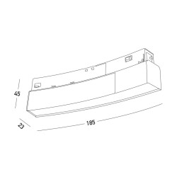 22100 ΜΑΥΡΟ ΜΑΓΝΗΤΙΚΟ ΔΙΑΧΥΤΟ ΦΩΣ 8W 3000K DIMMABLE ΓΙΑ 48V ΜΑΓΝΗΤΙΚΕΣ ΚΑΜΠΥΛΩΤΕΣ ΡΑΓΕΣ 900ΜΜ