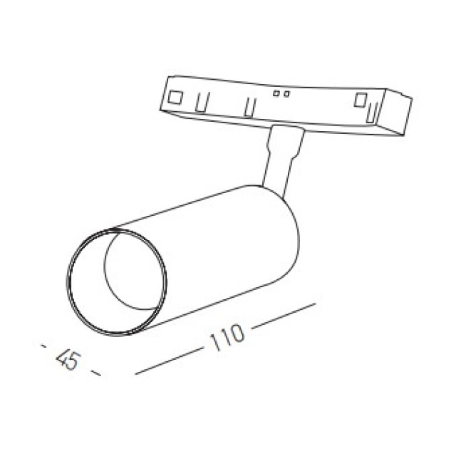 22106 ΜΑΥΡΟ ΜΑΓΝΗΤΙΚΟ LED ΣΠΟΤ ΦΩΤΙΣΜΟΥ 8W 3000K DIMMABLE ΓΙΑ ΚΑΜΠΥΛΩΤΕΣ ΡΑΓΕΣ 1200ΜΜ