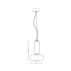 23084 LED ΚΡΕΜΑΣΤΟ ΦΩΤΙΣΤΙΚΟ ΕΣΩΤΕΡΙΚΟΥ ΧΩΡΟΥ 23W 3000K ΜΕΤΑΛΛΟ -ΓΥΑΛΙ