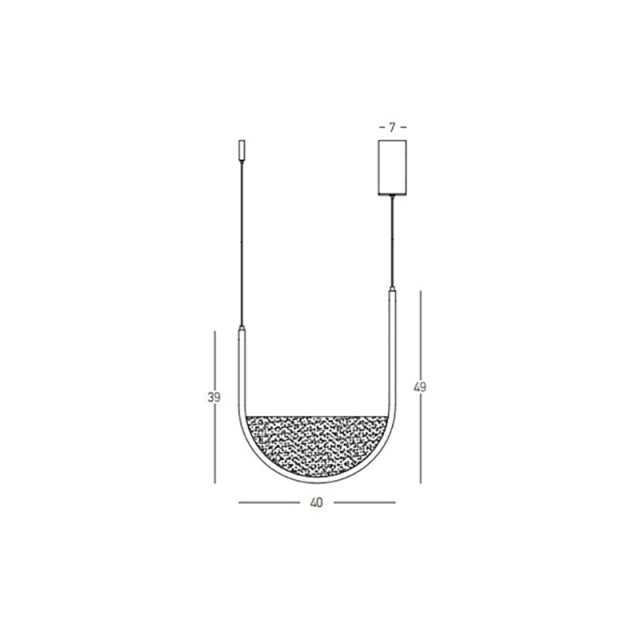 23164 LED ΚΡΕΜΑΣΤΟ ΜΟΝΟΦΩΤΟ 28W ΜΑΥΡΟ ΑΛΟΥΜΙΝΙΟ - ΑΠΑΛΟ ΓΚΡΙ ΓΥΑΛΙ