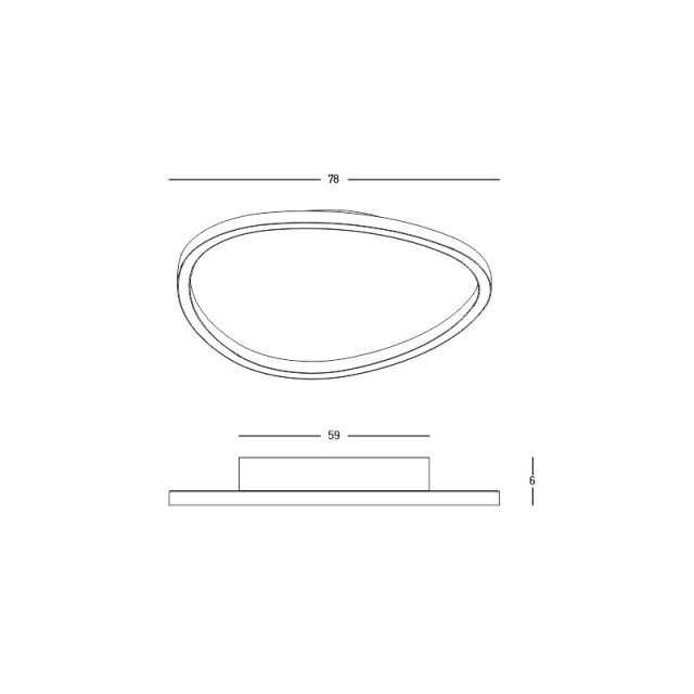 23211 ΦΩΤΙΣΤΙΚΟ ΟΡΟΦΗΣ ΕΣΩΤΕΡΙΚΟΥ ΧΩΡΟΥ LED 58W 3000K ΜΑΡΥΟ ΑΛΟΥΜΙΝΙΟ
