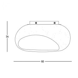 23340 ΦΩΤΙΣΤΙΚΟ ΟΡΟΦΗΣ E27 MAX 15W FIBERGLASS ΕΣΩΤΕΡΙΚΟΥ ΧΩΡΟΥ