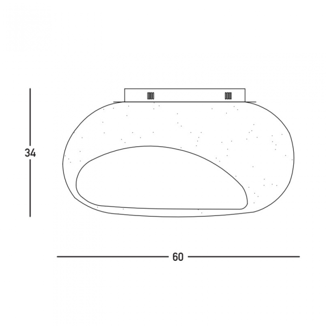 23340 ΦΩΤΙΣΤΙΚΟ ΟΡΟΦΗΣ E27 MAX 15W FIBERGLASS ΕΣΩΤΕΡΙΚΟΥ ΧΩΡΟΥ