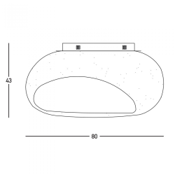 23341 ΦΩΤΙΣΤΙΚΟ ΟΡΟΦΗΣ E27 MAX 15W FIBERGLASS D:80 CM ΓΙΑ ΕΣΩΤΕΡΙΚΗ ΔΙΑΚΟΣΜΗΣΗ
