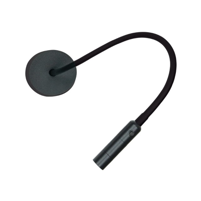 WALL LED READING LIGHT 3W 3000K SANDY BLACK METAL - ALUMINIUM