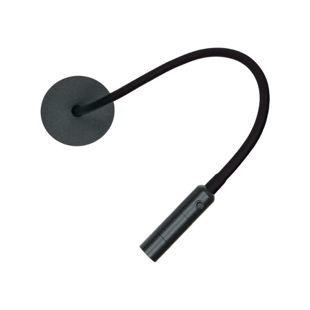 WALL LED RECESSED READING LIGHT 3W 3000K SANDY BLACK METAL - ALUMINIUM
