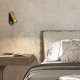 WALL LED READING LIGHT 3W 3000K BLACK MATT - GOLD